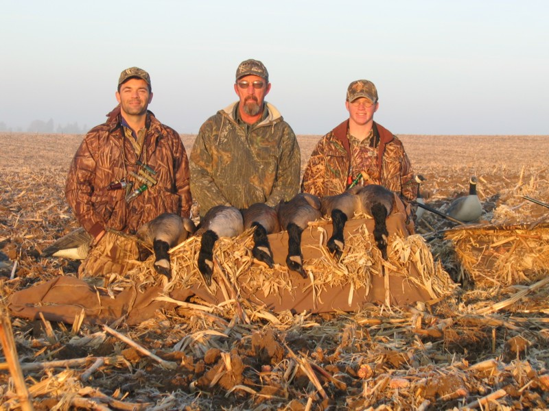  Iowa goose hunt that was over in a hurry. Six came in and six got smashed.