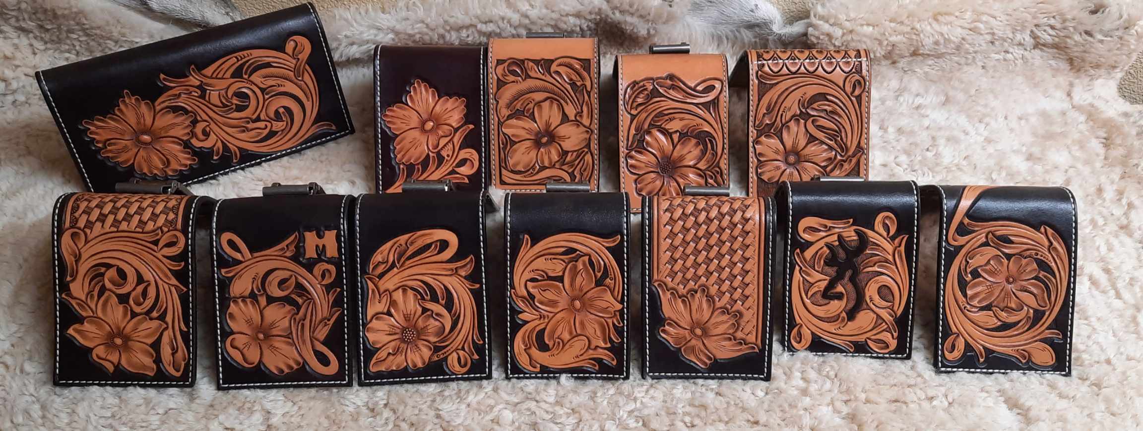 HAND TOOLED LEATHER ITEMS